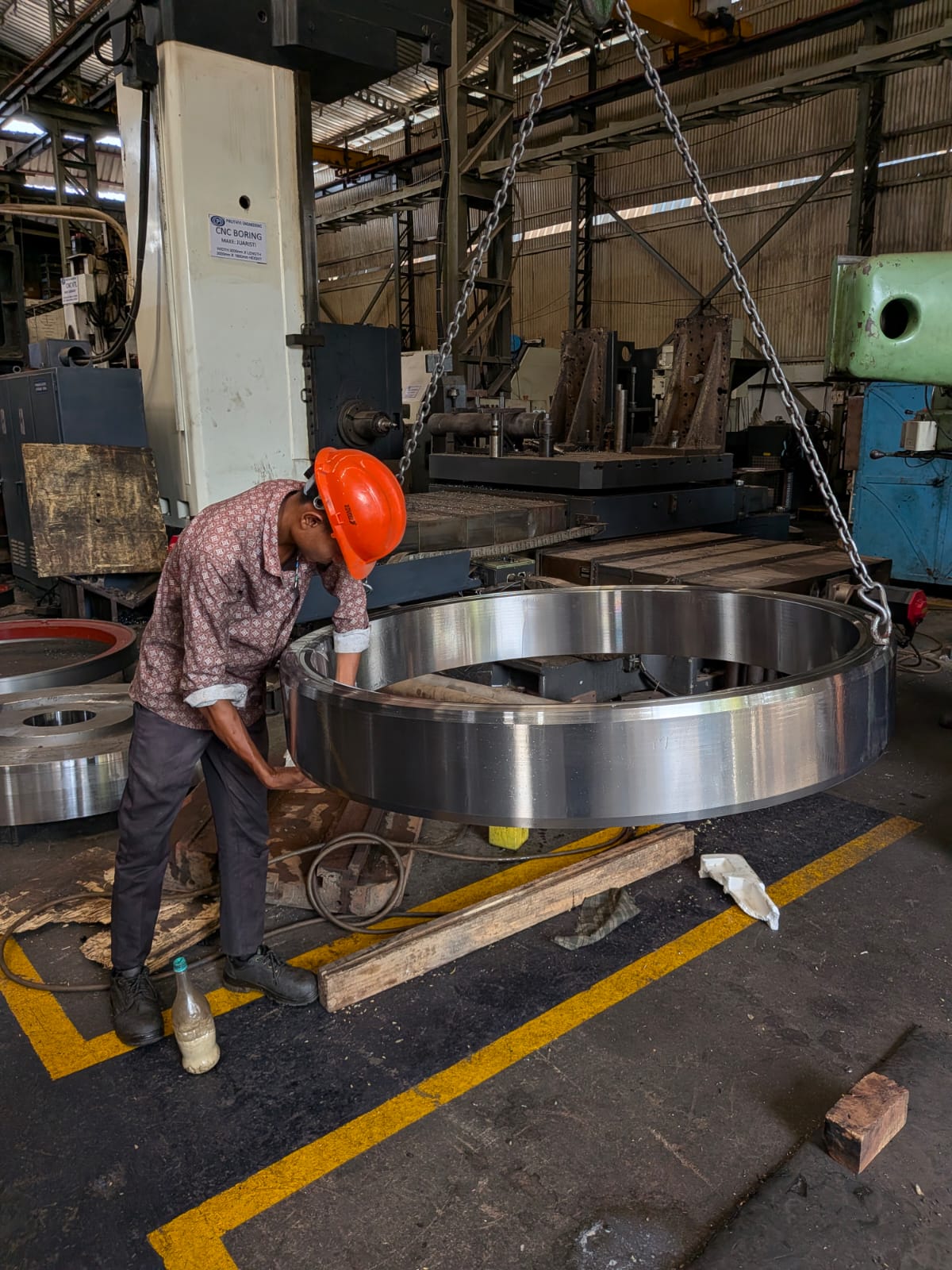 Large machined ring