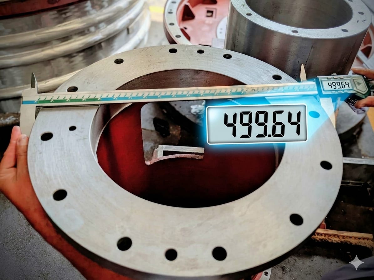 Large flange machining